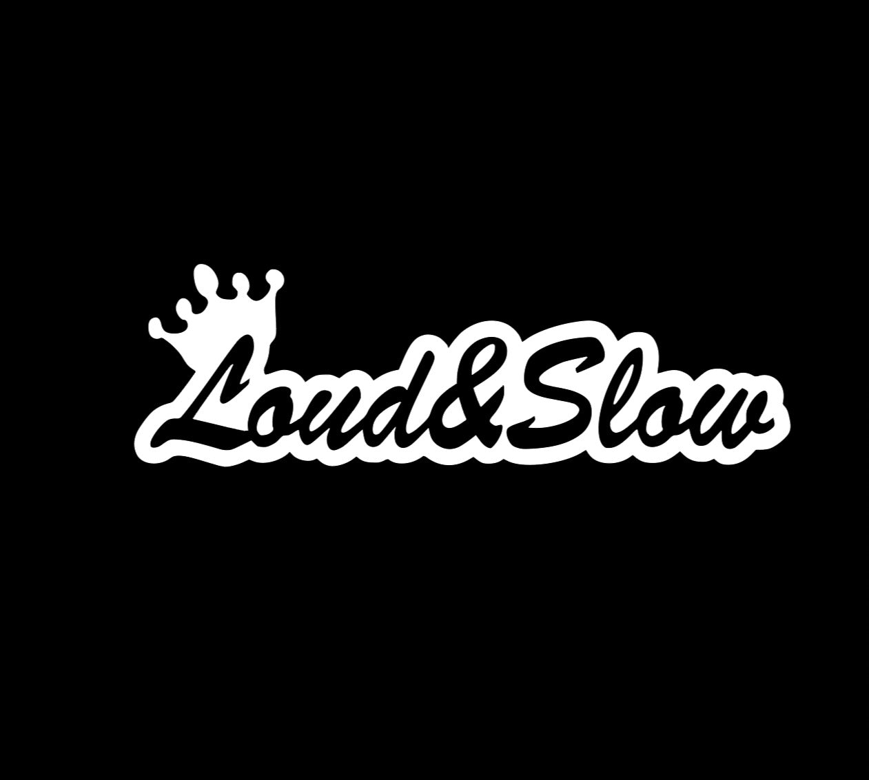 Loud & Slow Fun Race Racing Vinyl Die Cut Decal 7.5 x 2.5" for Cars, Trucks, Windows, and Laptops car
