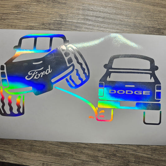 Ford pee on dodge decal