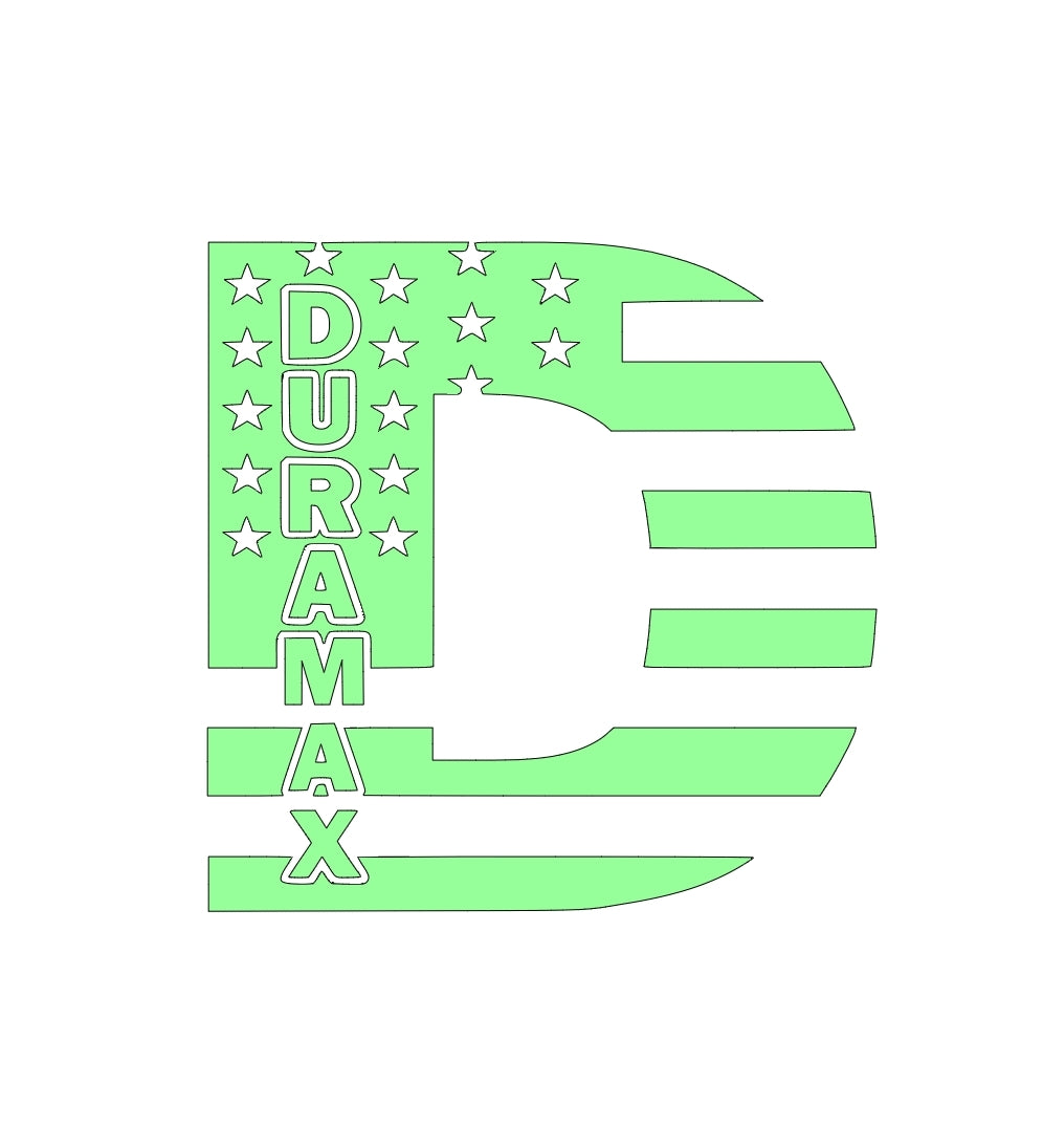 Duramax D truck decal bumper sticker 11 inches