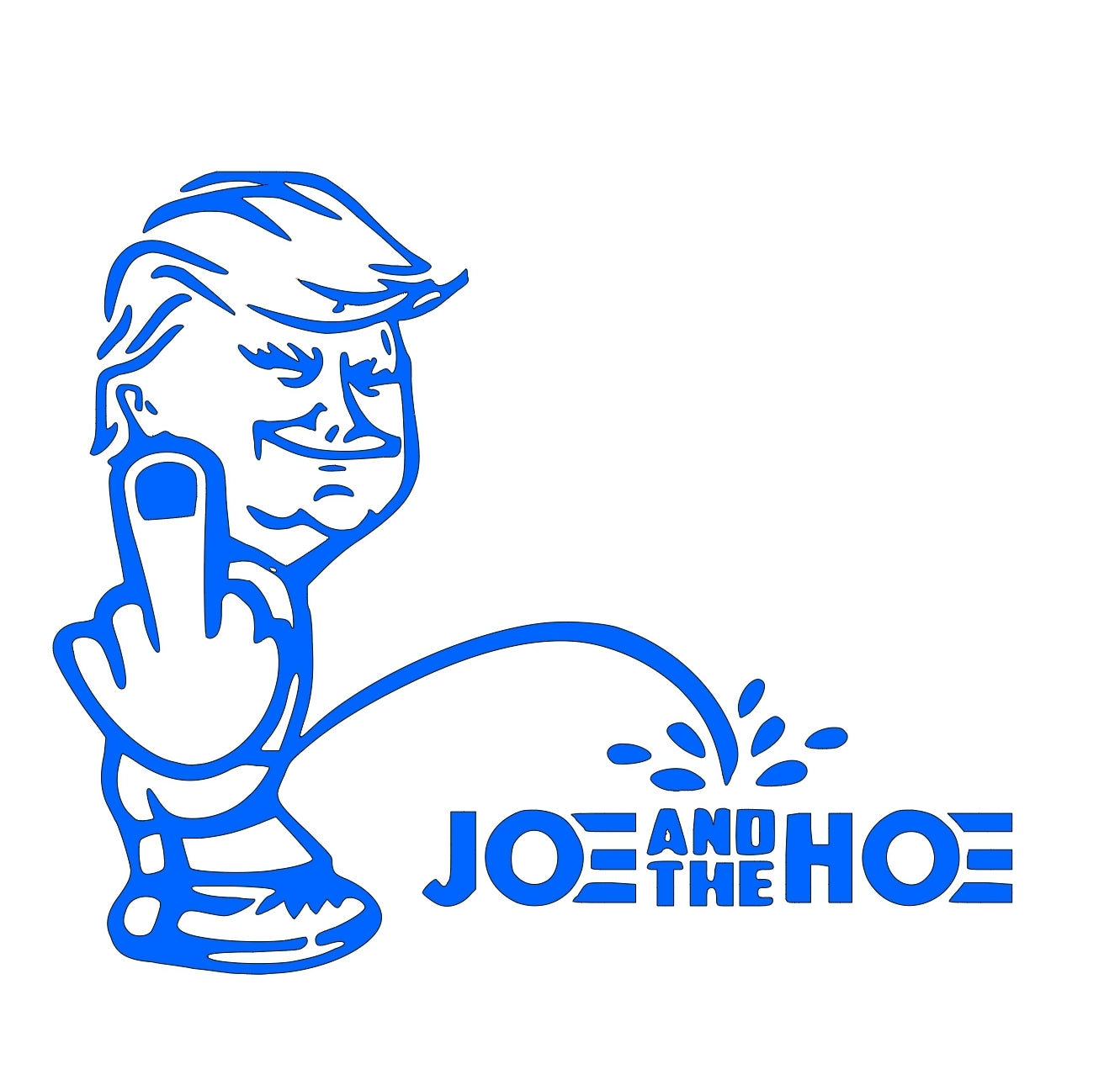 Trump Joe and the hoe vinyl decal | Window decal | Car Sticker | Funny decals | Bumper stickers | Laptop sticker | Jeep