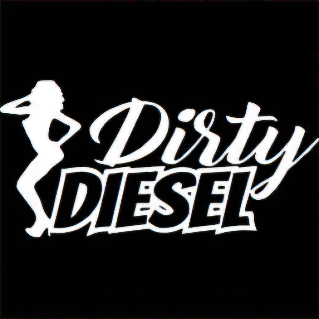 Dirty diesel with girl window decal bumper sticker for diesel truck