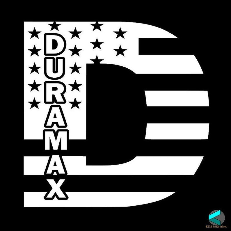 Duramax D truck decal bumper sticker 11 inches