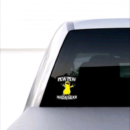 Pew Pew Madafakas UV-DTF Sticker/Colored Decal with UV Protection