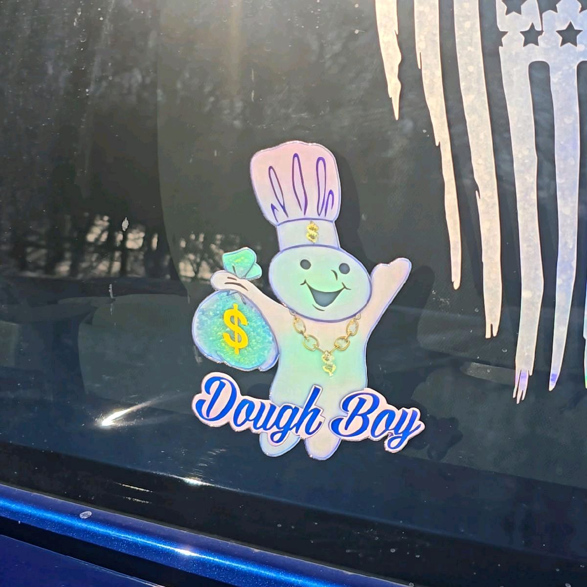 Dough boy money bags decal sticker, multiple colors and sizes