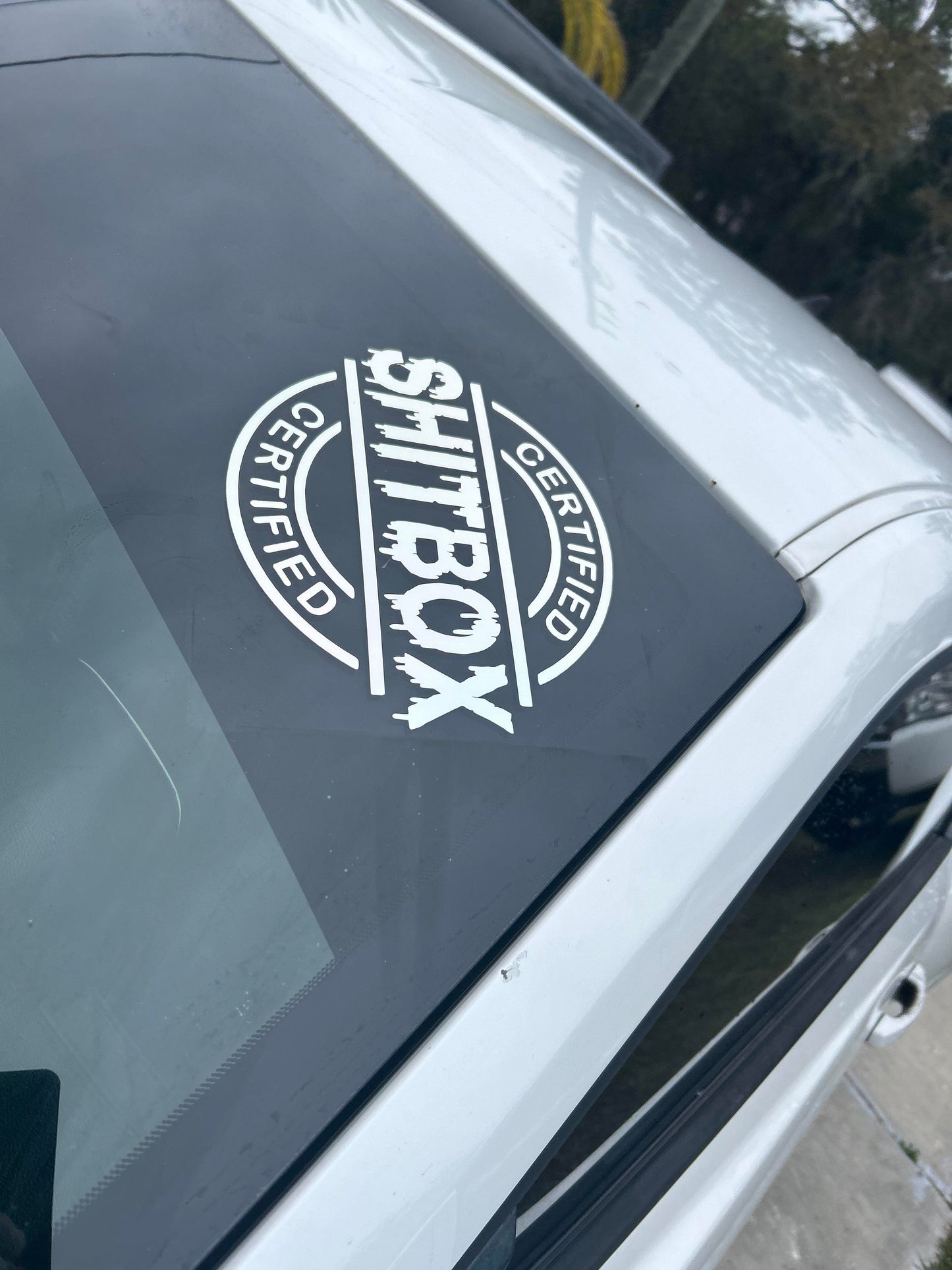 Certified shitbox car decal | window decal | vinyl decal | holographic | new version | blood drip