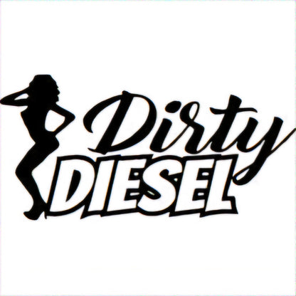 Dirty diesel with girl window decal bumper sticker for diesel truck