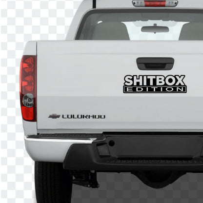 Shitbox Edition car or truck decal, Bumper sticker multiple colors and sizes available