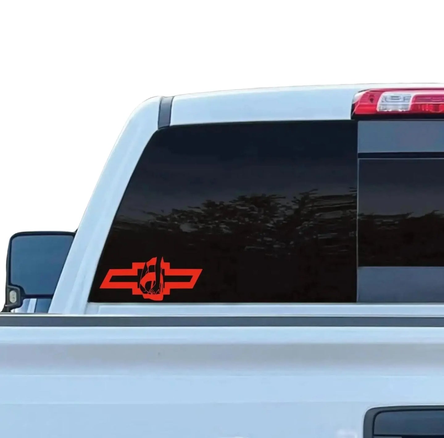 Chevy Bow tie with girl window decal