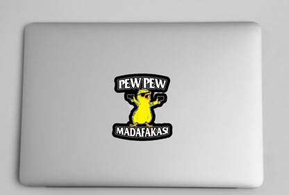 Pew Pew Madafakas UV-DTF Sticker/Colored Decal with UV Protection