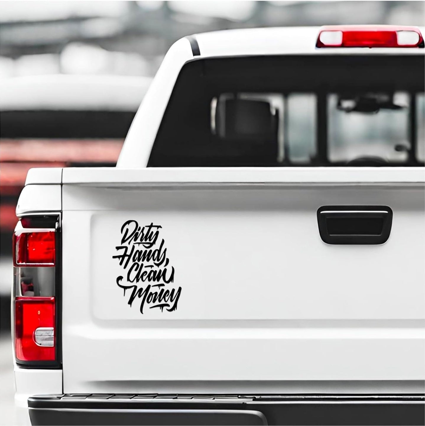 Dirty Hands Clean Money Decal for Car Truck Toolbox 7.5x5.5 Inches Motivational Sticker
