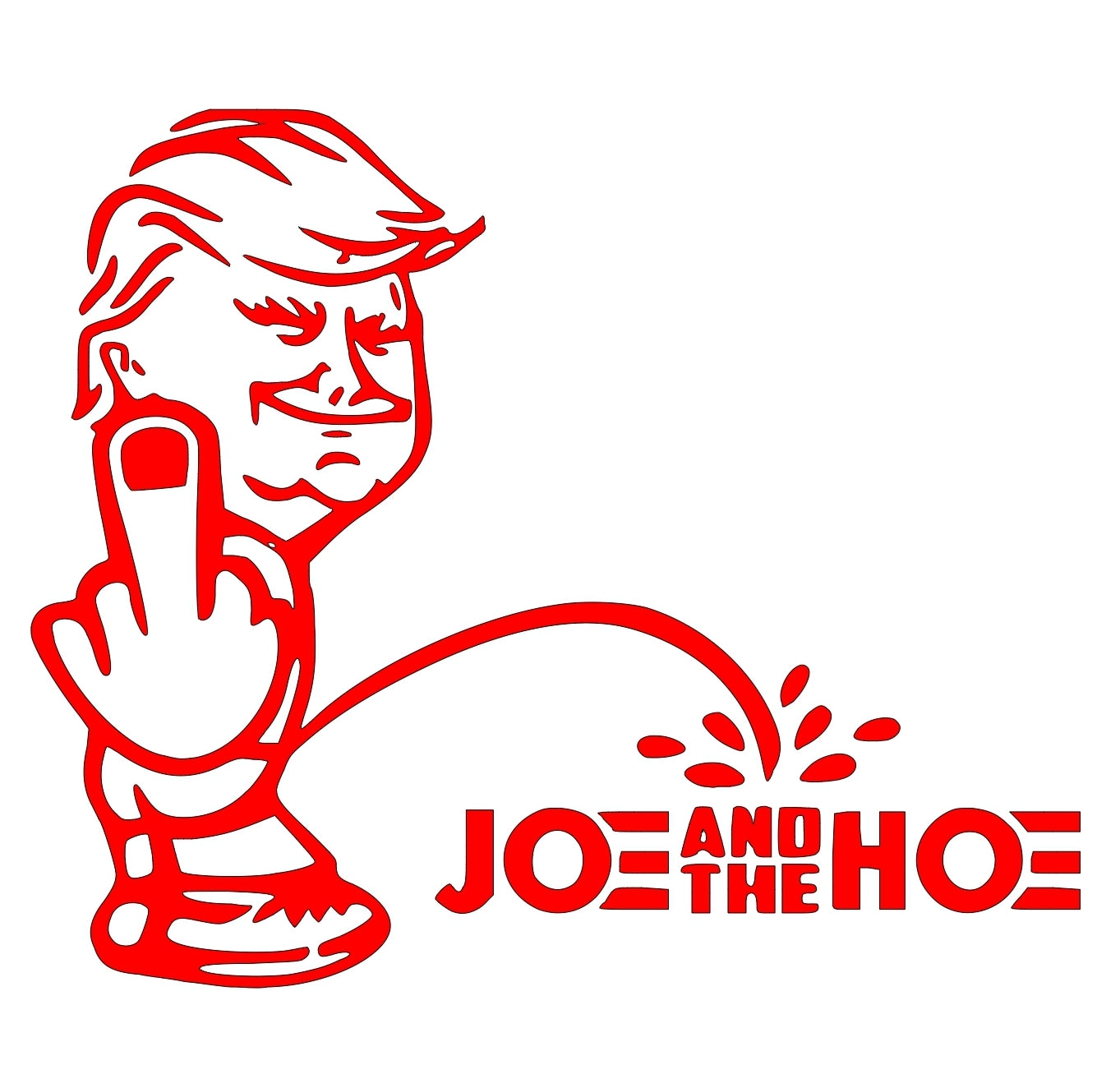 Trump Joe and the hoe vinyl decal | Window decal | Car Sticker | Funny decals | Bumper stickers | Laptop sticker | Jeep