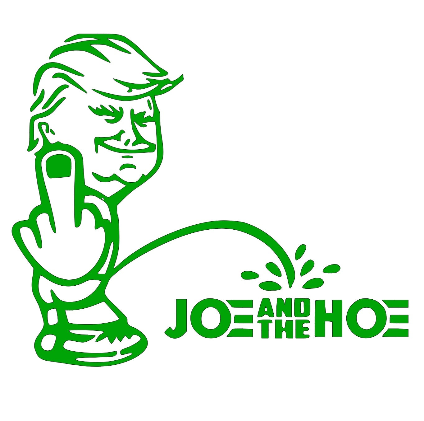 Trump Joe and the hoe vinyl decal | Window decal | Car Sticker | Funny decals | Bumper stickers | Laptop sticker | Jeep