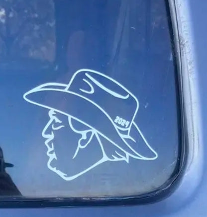 Trump 2024 vinyl decal available in multiple colors