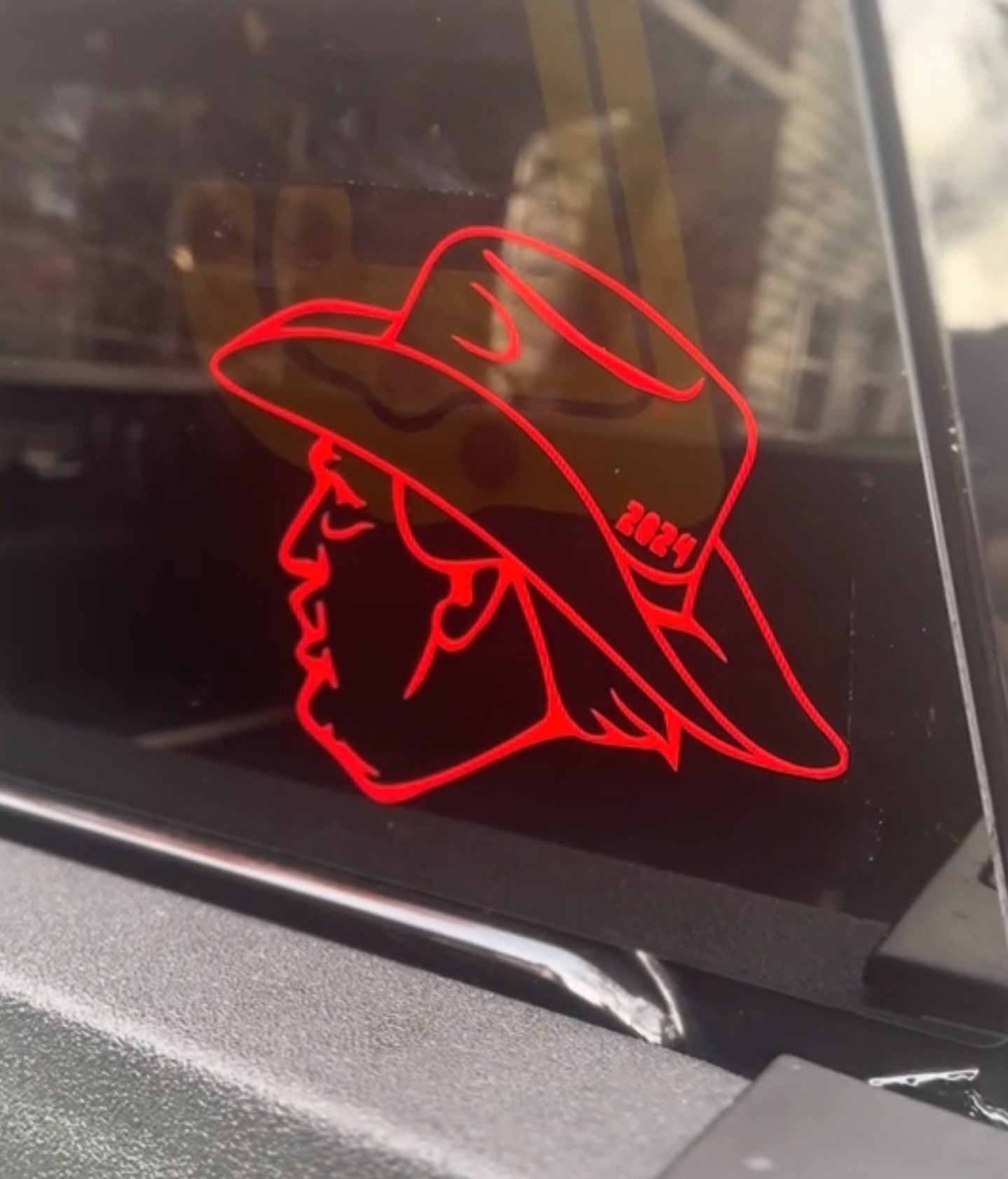 Trump 2024 vinyl decal available in multiple colors