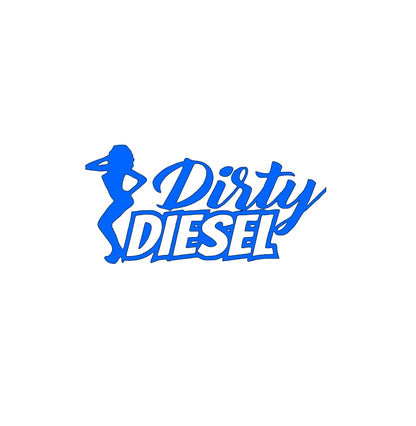 Dirty diesel with girl window decal bumper sticker for diesel truck