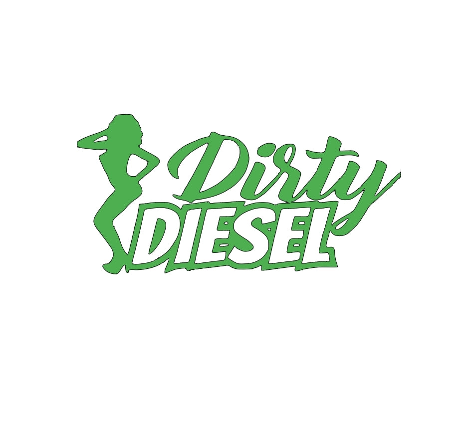 Dirty diesel with girl window decal bumper sticker for diesel truck