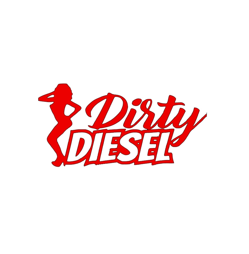 Dirty diesel with girl window decal bumper sticker for diesel truck