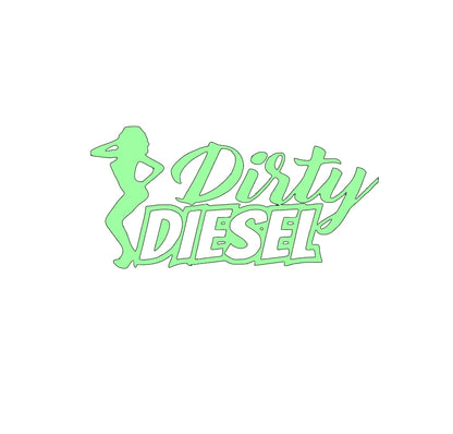 Dirty diesel with girl window decal bumper sticker for diesel truck