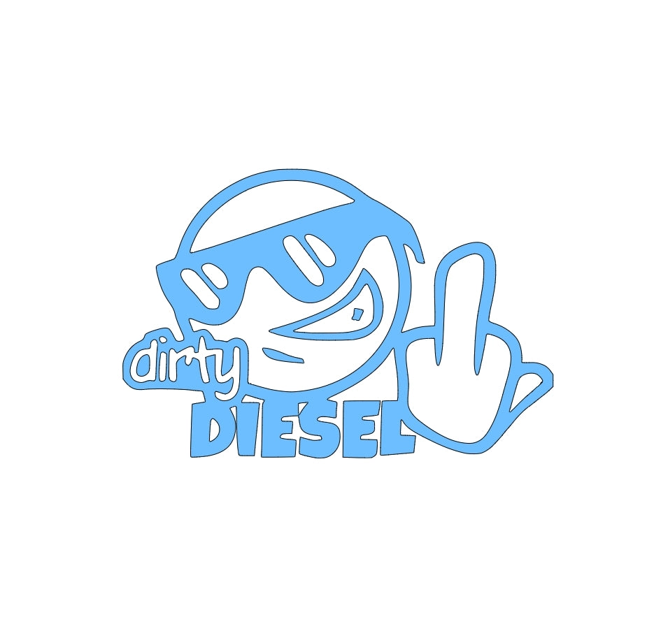 Dirty diesel truck decal, Bumper sticker window decal