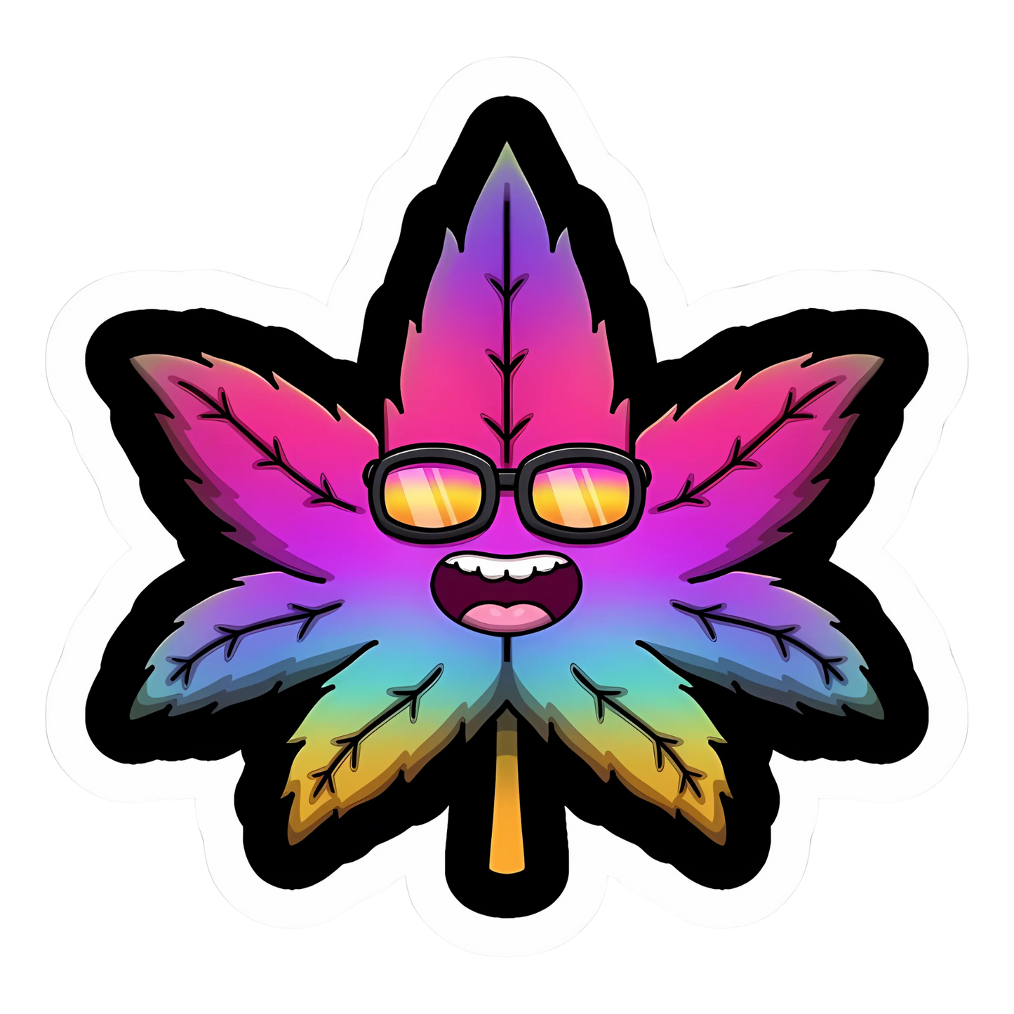 Pot Leaf DTF Stickers for Cars, Laptops, and More - Decorative, Waterproof, and UV Resistant