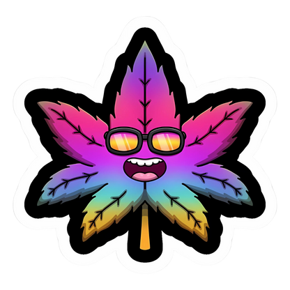 Pot Leaf DTF Stickers for Cars, Laptops, and More - Decorative, Waterproof, and UV Resistant