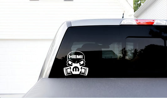 Hemi Mopar skull vinyl decal ram truck charger challenger Durango