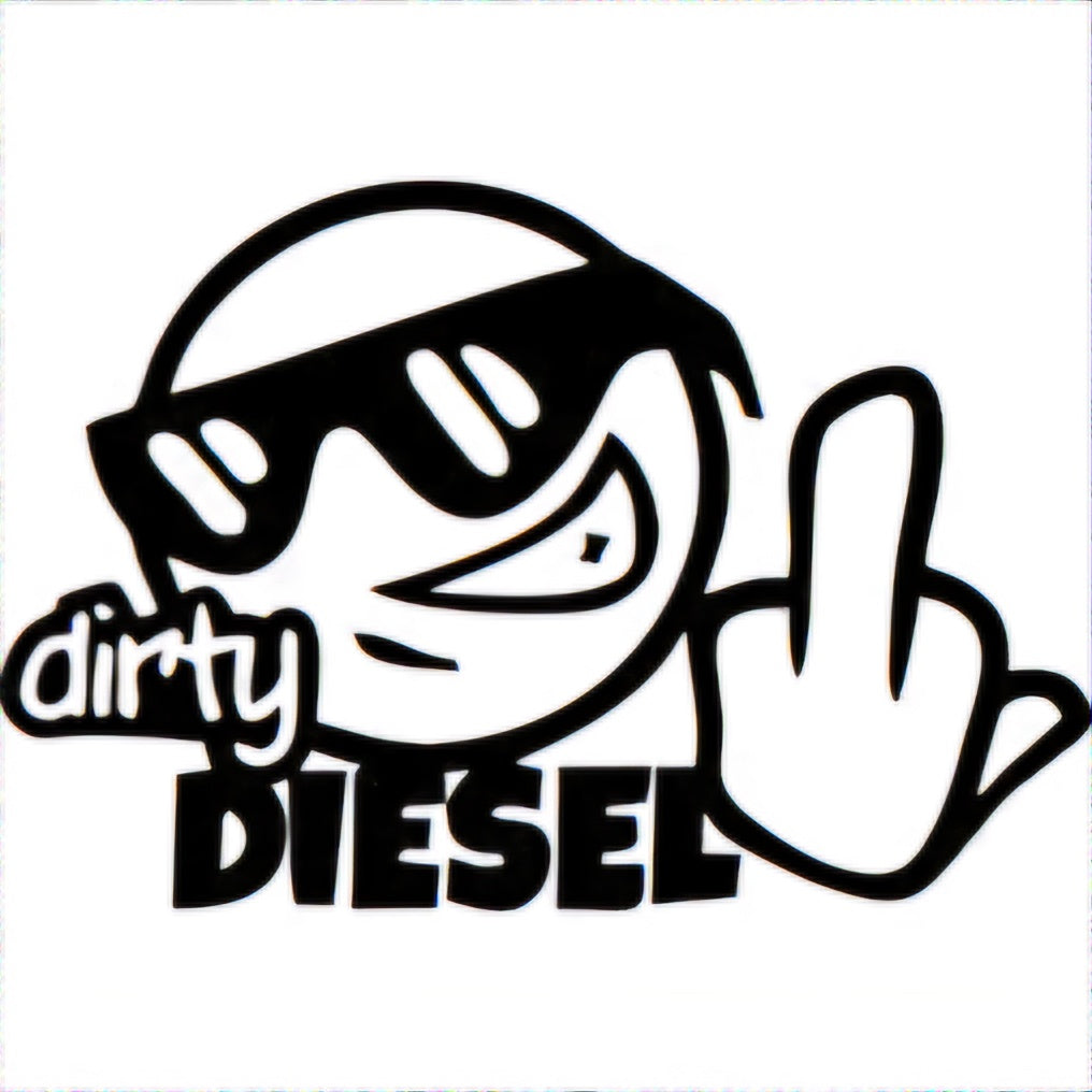 Dirty diesel truck decal, Bumper sticker window decal