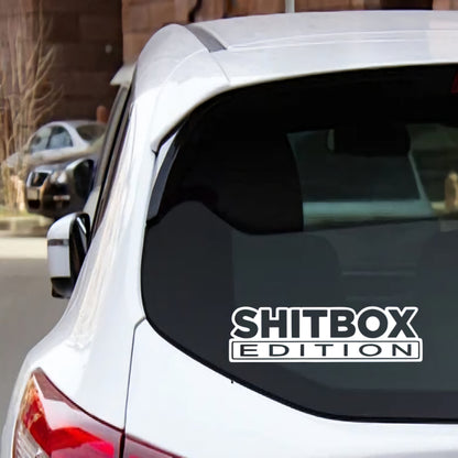 Shitbox Edition car or truck decal, Bumper sticker multiple colors and sizes available