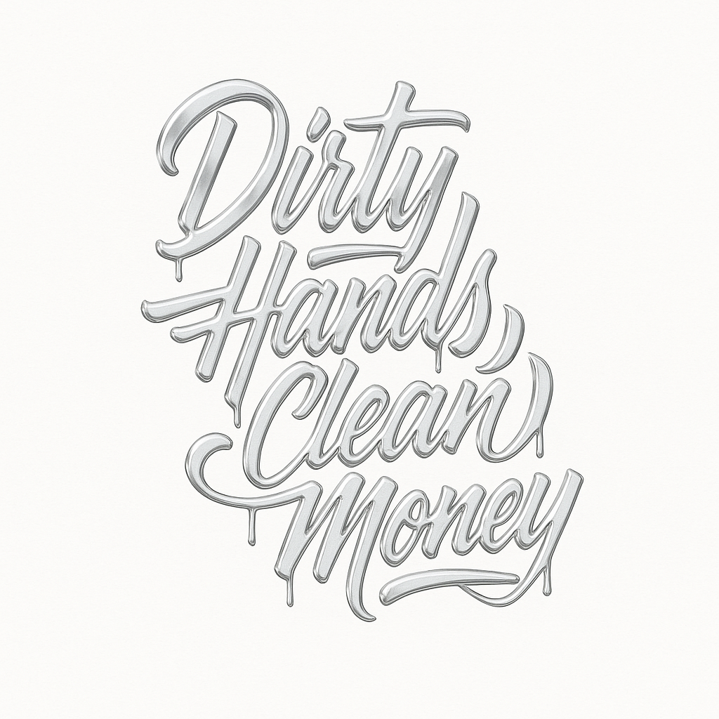 Dirty Hands Clean Money Decal for Car Truck Toolbox 7.5x5.5 Inches Motivational Sticker