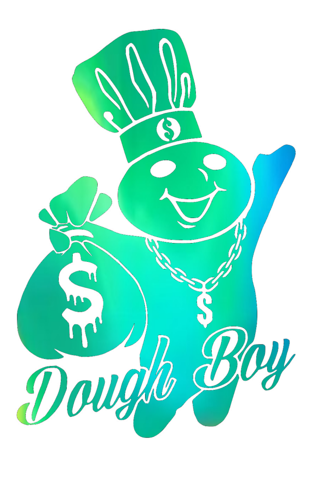 Dough boy money bags decal sticker, multiple colors and sizes