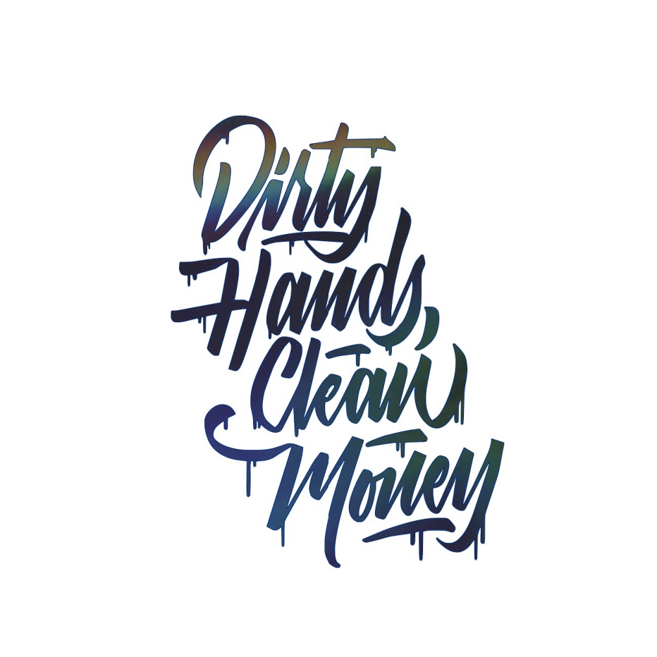 Dirty Hands Clean Money Decal for Car Truck Toolbox 7.5x5.5 Inches Motivational Sticker