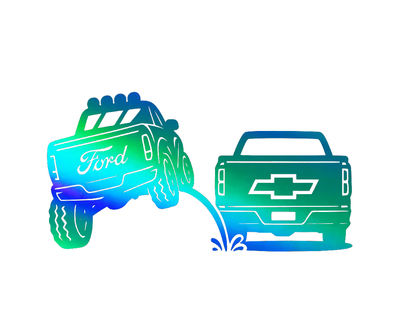 Ford Pee on Chevy Vinyl Decal 8x4.5 Inches Clear Transfer Tape Funny Bumper Sticker for F150 F250 F350 Lariat Vehicle Exterior Decoration Stylish Car Merch