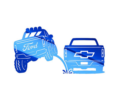 Ford Pee on Chevy Vinyl Decal 8x4.5 Inches Clear Transfer Tape Funny Bumper Sticker for F150 F250 F350 Lariat Vehicle Exterior Decoration Stylish Car Merch