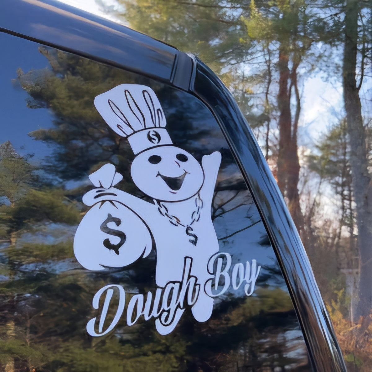 Dough boy money bags decal sticker, multiple colors and sizes