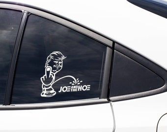 Trump Joe and the hoe vinyl decal | Window decal | Car Sticker | Funny decals | Bumper stickers | Laptop sticker | Jeep