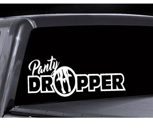 Panty dropper decal for cars and truck windows