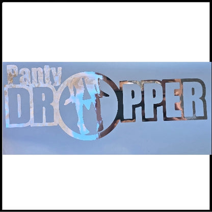 Panty dropper decal for cars and truck windows