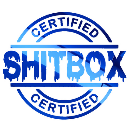 Certified shitbox car decal | window decal | vinyl decal | holographic | new version | blood drip