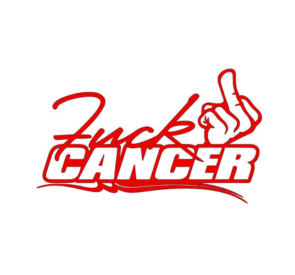 F Cancer 8x5 Inch Decal - "Fuck Cancer" Sticker for Car, Truck, Window, and Bumper - Customizable Design vinyl