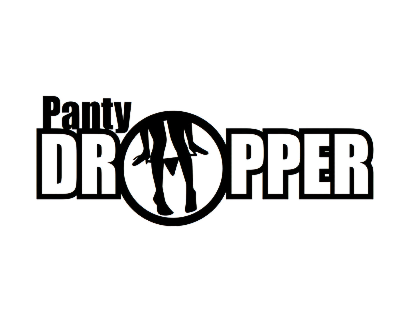 Panty dropper decal for cars and truck windows