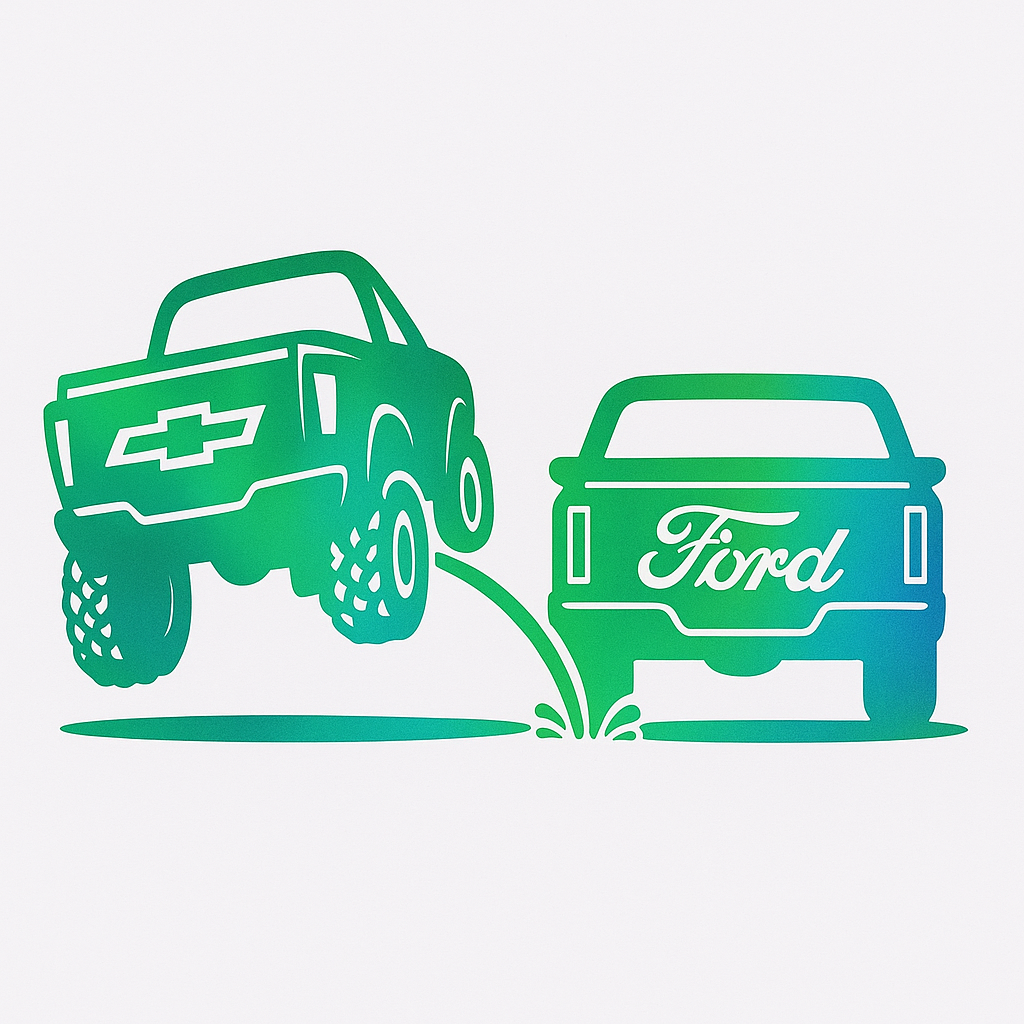 New design Chevy pee on Ford decal | Truck rivals | rear window decals | Silverado