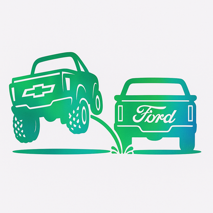New design Chevy pee on Ford decal | Truck rivals | rear window decals | Silverado