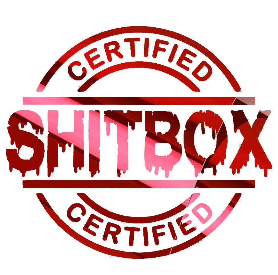 Certified shitbox car decal | window decal | vinyl decal | holographic | new version | blood drip