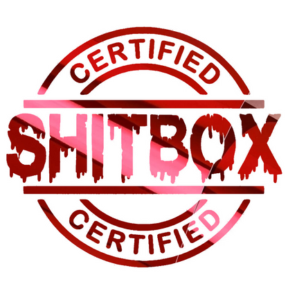 Certified shitbox car decal | window decal | vinyl decal | holographic | new version | blood drip