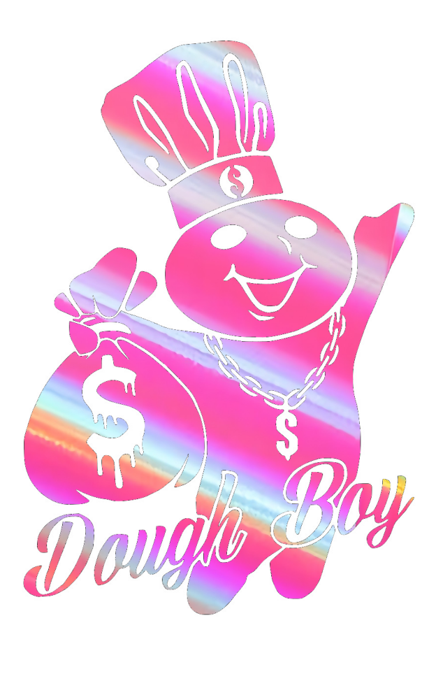 Dough boy money bags decal sticker, multiple colors and sizes