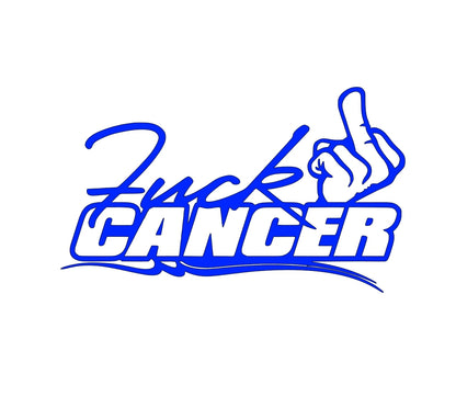F Cancer 8x5 Inch Decal - "Fuck Cancer" Sticker for Car, Truck, Window, and Bumper - Customizable Design vinyl