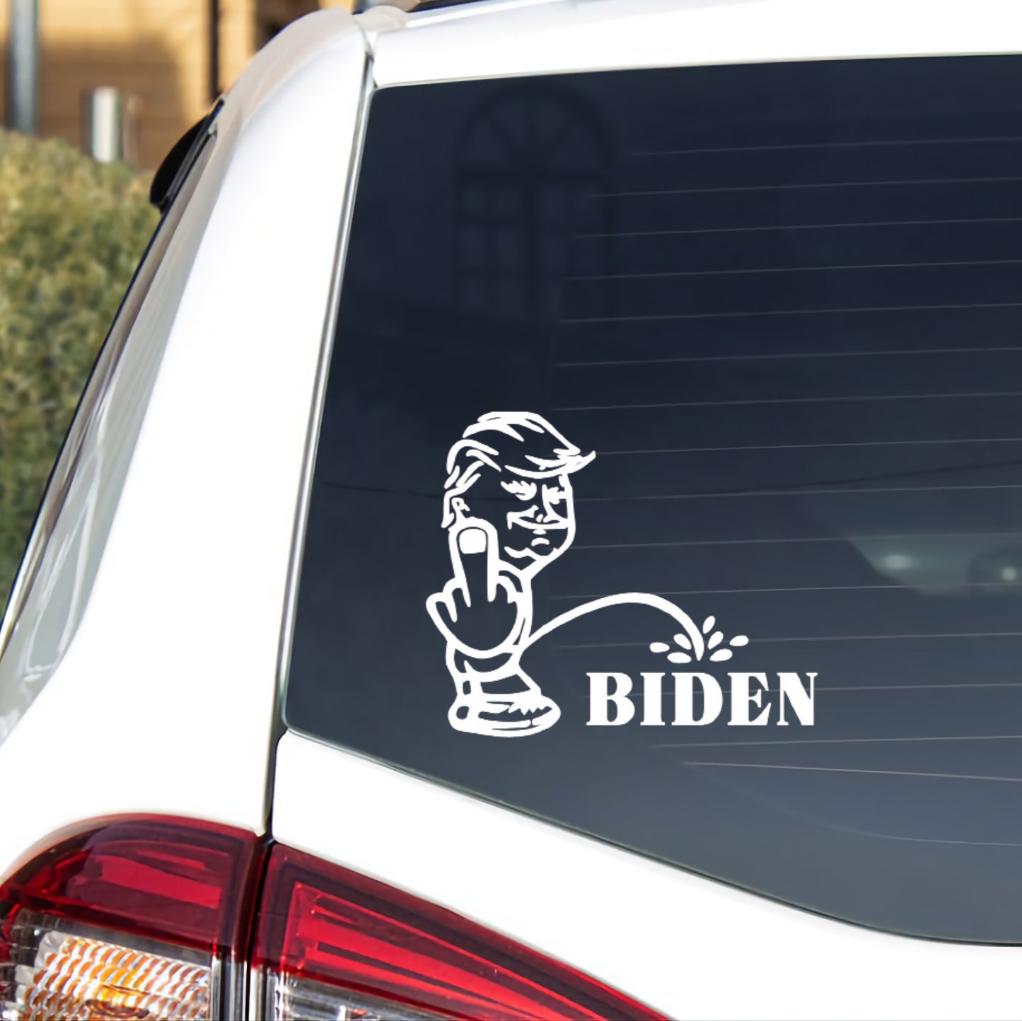 Trump pee on Biden giving finger. Multiple colors available.