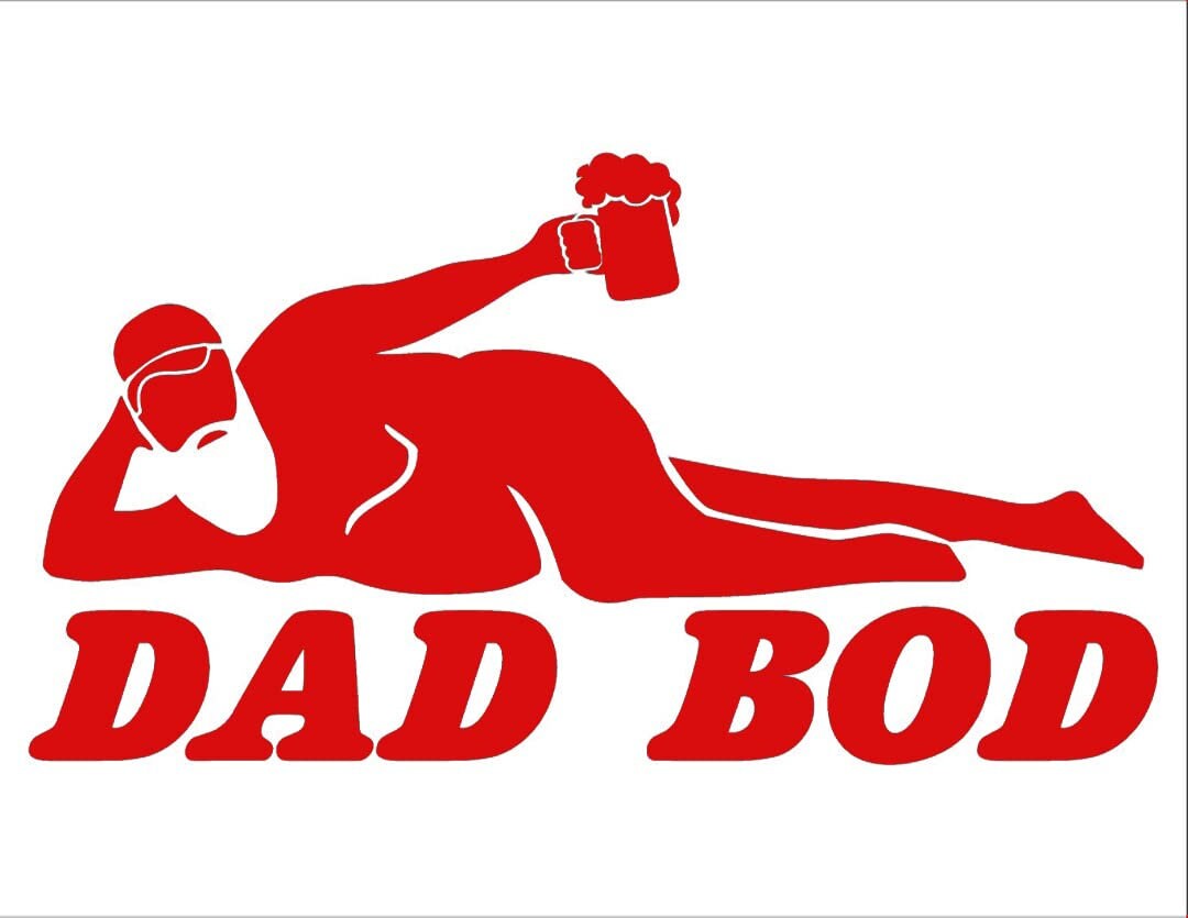 Dad bod beer decal window decal for car, truck or any flat smooth surface