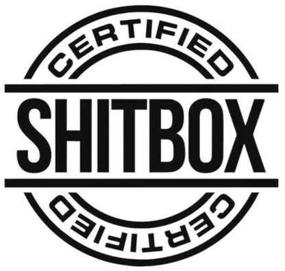 Sticker certified shitbox car chrome oil slick sticker drift stance japanese dub rat look hot rod - vinyl decal - wall car laptop tablet