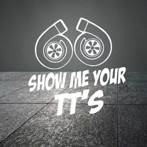 Show me your tt's decal, turbo decal, funny car, truck, twin turbos. multiple colors 6x6 inches